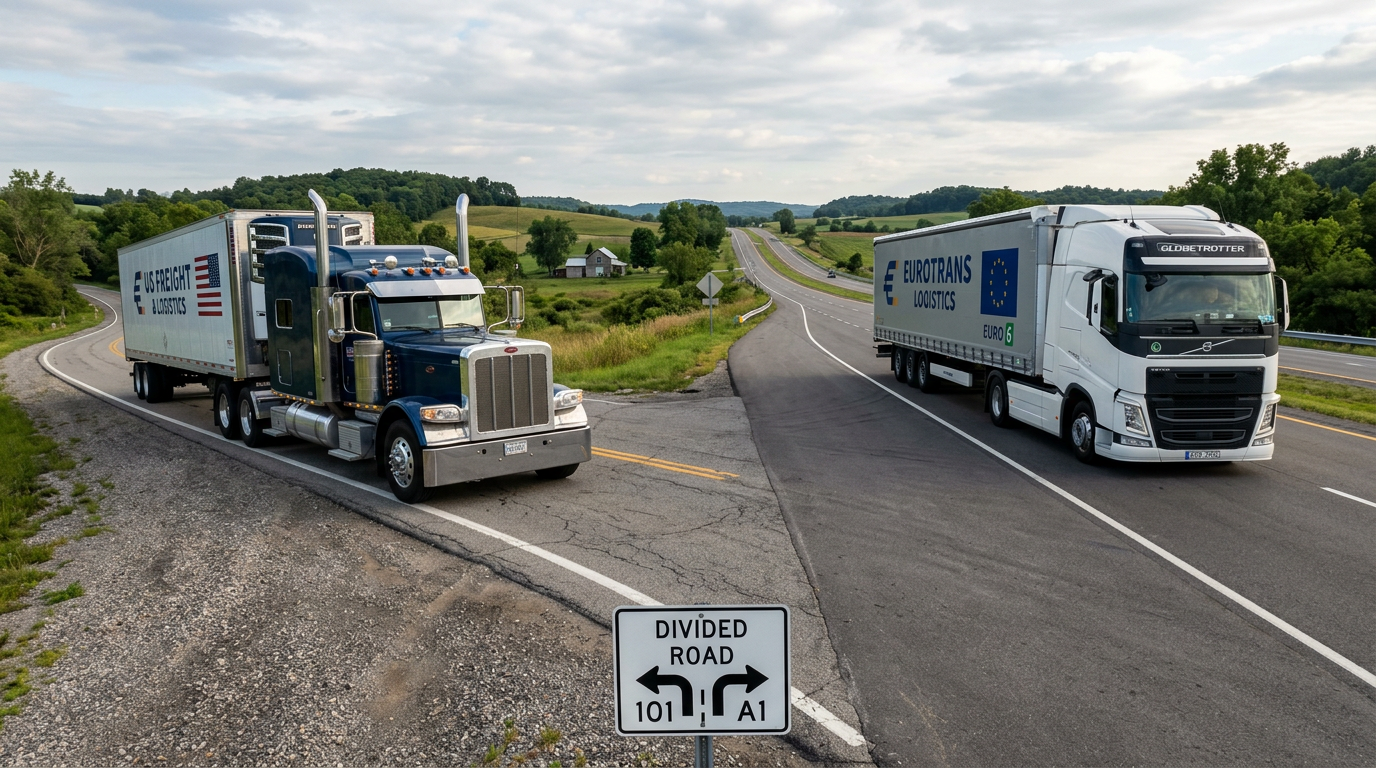 🇺🇸🇪🇺 Why do American trucks have long hoods, while European trucks are cab-over? The spectacular story of a transatlantic difference