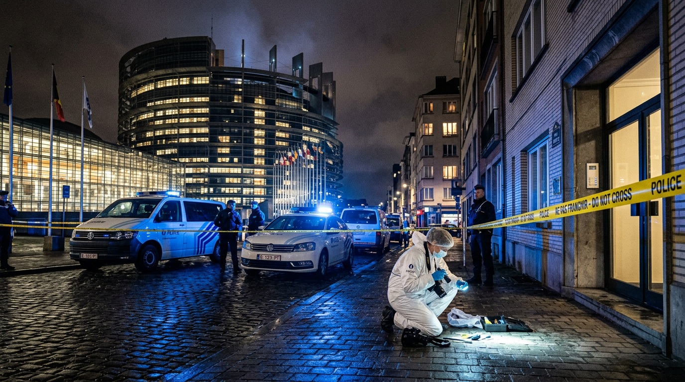 🇧🇪🇪🇺 Om ucis la 100 de metri de Parlamentul European. Polițist împușcat mortal în Jette, în aceeași noapte