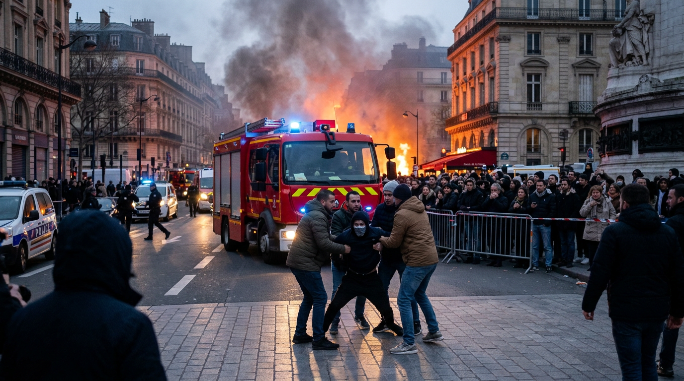 🇫🇷 Paris, zwischen Angst und Solidarität: Die Demonstranten, die die Feuerwehrleute vor ihren eigenen Dämonen verteidigten
